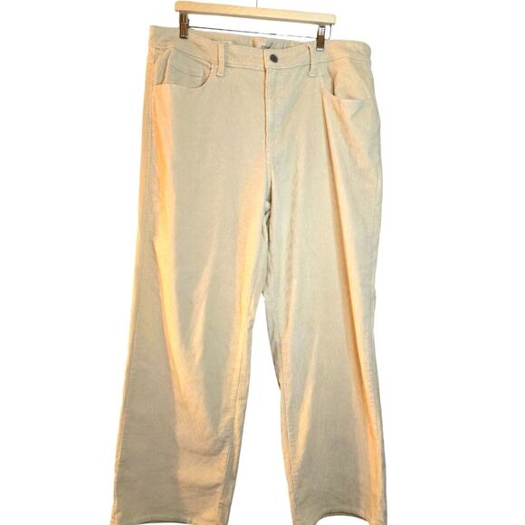 Universal Thread High-Rise Corduroy Cream  Wide Leg Ankle Super Stretch New 18 - Picture 3 of 16